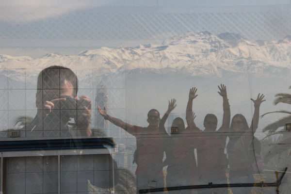 Foto Jacu - Brincando com o reflexo da Cordilheira dos Andes