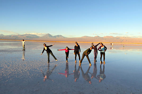 As meninas na Laguna Tebinquiche