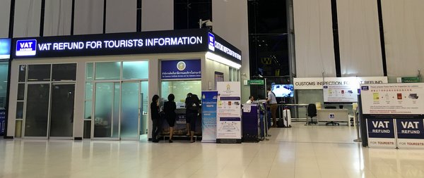 Balcão VAT Refund no Aeroporto de Bangkok